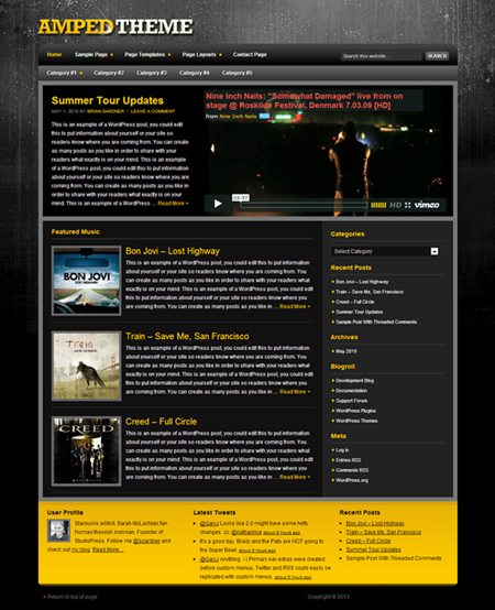 Amped WordPress Theme