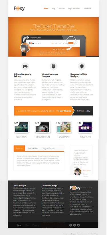 Foxy WordPress Theme
