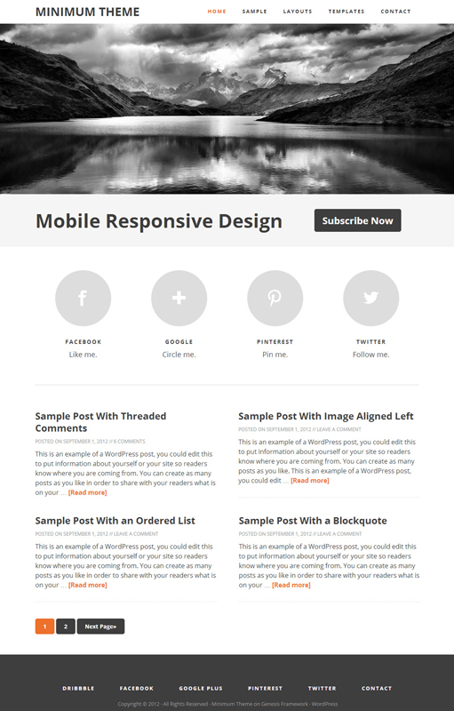 Minimum WordPress Theme