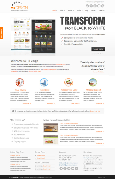 uDesign WordPress Theme